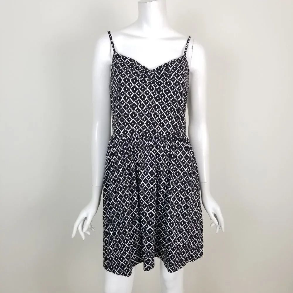 LOFT Black & White Polka Dot Dress Size Medium